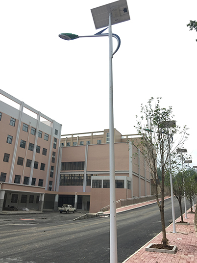 贵州省六盘水市凤凰新区第十中学太阳能路灯工程案例